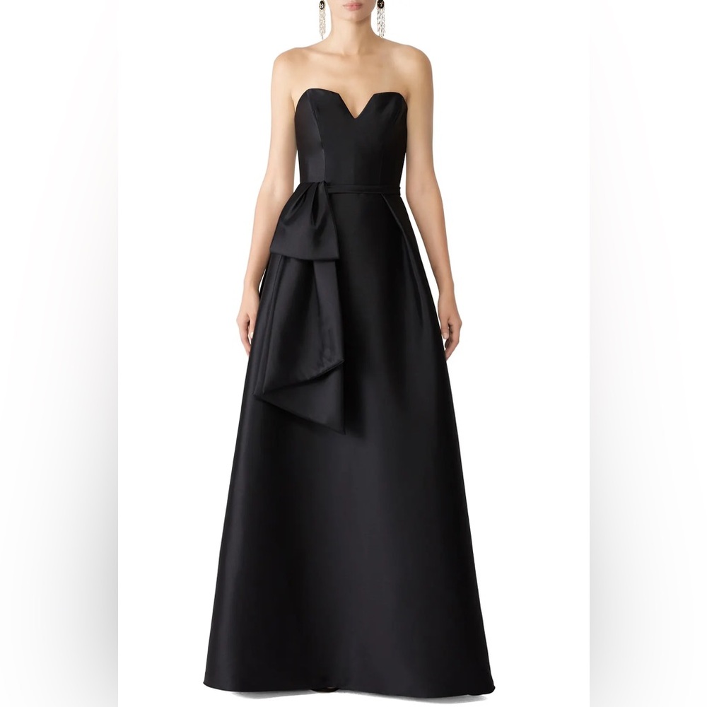 Theia black strapless evening formal dress size 12
